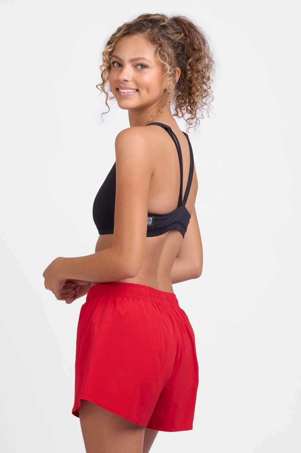 Janie 2.0 High Waisted Run Short - Red - Image 4