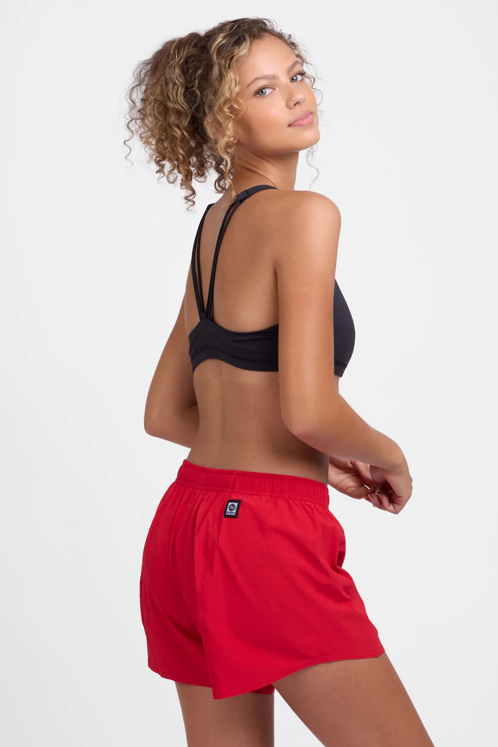 Janie 2.0 High Waisted Run Short - Red - Image 5